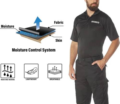 Miniatura 6 de Rothco Moisture Wicking Security Polo Shirt - Stay Cool and Professional On-The-Job