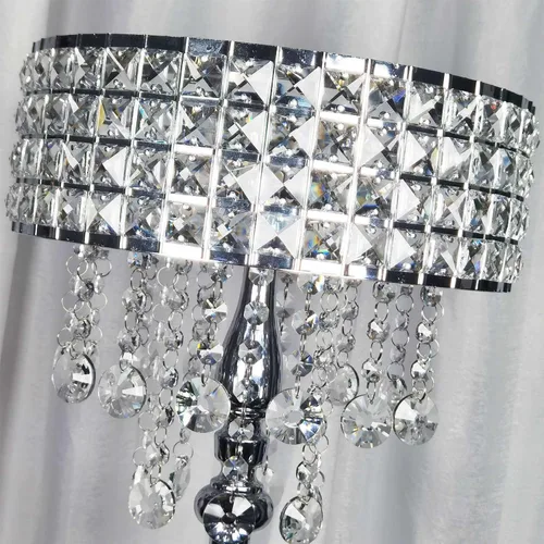 Miniatura 5 de beaysyty Lámpara de pie moderna de cristal de vidrio transparente K9, interruptor de pie de encendido/apagado, lámpara de pie de 3 luces de cristal