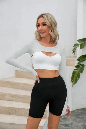 Miniatura 5 de Chal refrescante con mangas para protección solar, camisetas para mujer para golf, equitación, conducción Gris