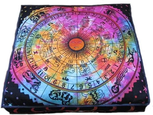 Miniatura 44 de CRAFT KALA Funda de cojín con diseño de mandala, funda de cojín para asiento, hippie, decorativo, bohemio, otomano, de algodón, indio, para sala