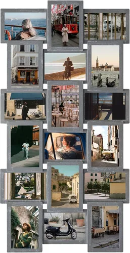 Jerry & Maggie Marcos de fotos de collage de 4 x 6 pulgadas para decoración de pared, collage de 18 aperturas para colgar en la pared para fotos de