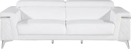 Miniatura 22 de Blackjack Furniture Amalfi - Juego de sofá de cuero italiano de grano superior para sala de estar con elegante diseño italiano, reposacabezas
