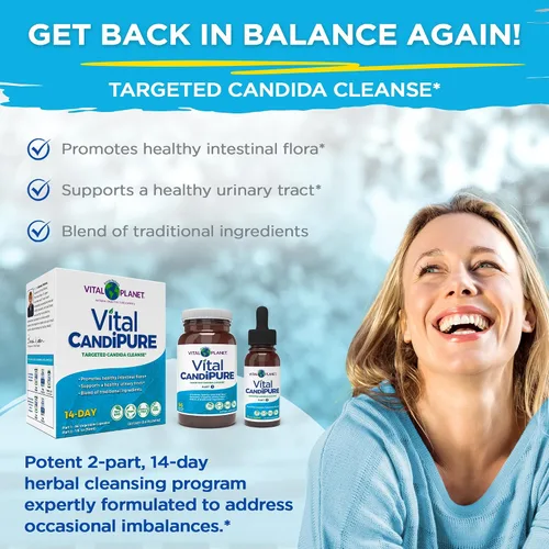 Miniatura 4 de Vital Planet - Vital CandiPURE - Limpieza intestinal formulada para mantener un equilibrio intestinal saludable, 2 partes - Kit de 14 días, 56