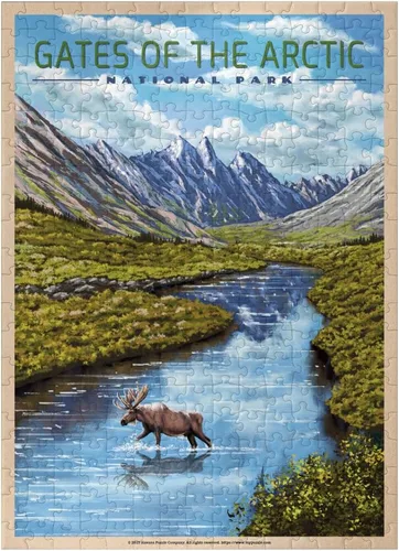 Miniatura 7 de MyPuzzle Gates of The Arctic National Park - The Arctic Whisper, póster de viaje vintage, rompecabezas de 100 piezas para adultos