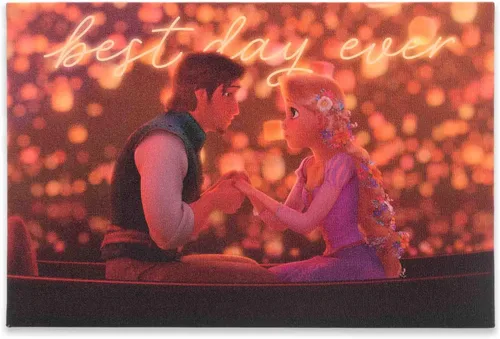 Miniatura 14 de Open Road Brands Disney - Lienzo decorativo de pared con diseño de Ariel y Flounder de La Sirenita en acuarela - Hermoso arte de pared de Ariel