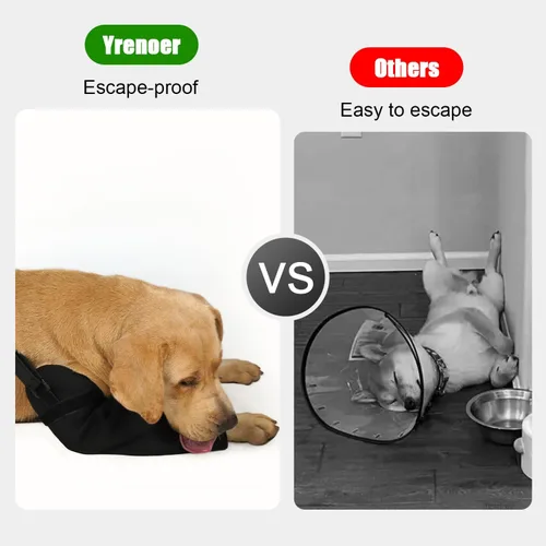 Miniatura 8 de Manga de recuperación para perro, solo pierna delantera, alternativa al collar de cono, 0.098 pulgadas de grosor, impermeable, resistente a