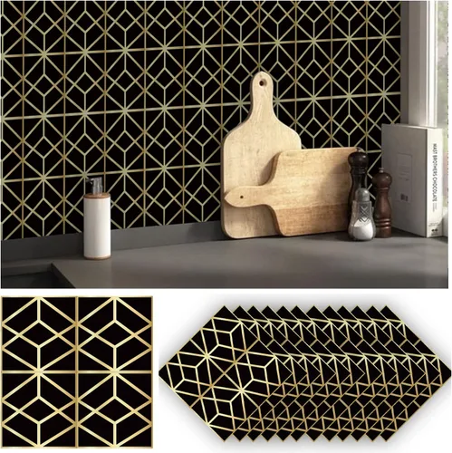 Miniatura 15 de Alwayspon 12 calcomanías mate para azulejos de pared, despegar y pegar, calcomanías de vinilo autoadhesivas para azulejos de cocina y baño, 6 x 6