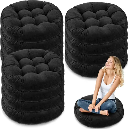 Miniatura 48 de Almohadas de suelo Jerify 22 x 22 Pulgadas Redondas Cuadradas Grandes Almohada de meditación para piso para aula Meditación para adultos Almohada