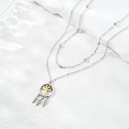 Miniatura 45 de CHIC & ARTSY Tobilleras delicadas de plata de ley S925 para verano, pulsera de tobillo ajustable multicapa para playa, joyería de pie para mujer