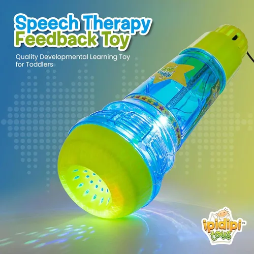 Miniatura 2 de IPIDIPI TOYS - Micrófono de eco para niños, micrófono mágico para niños pequeños con luz intermitente multicolor, terapia del habla y juguete