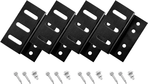 Miniatura 7 de Newpowa Soporte Z de montaje en panel solar con tuercas y pernos diseñado para RV, barco, pared, instalación de techo fuera de la red, 2