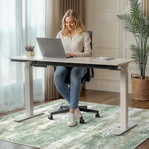 Miniatura 2 de Tapete para silla de oficina para piso de baldosas de madera dura, tapetes abstractos de escritorio de 36" x 48" para silla de oficina sobre sillas