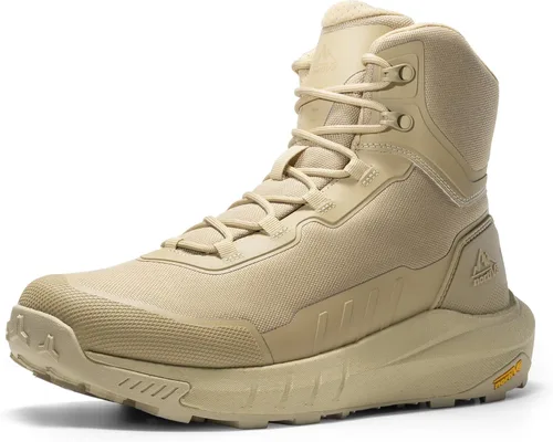 Miniatura 14 de NORTIV 8 Suela acolchada táctica ligera para hombre, para el trabajo, todo el día, cremallera lateral, motocicleta, combate, militar, bota