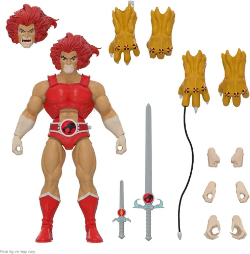 Super7 ULTIMATES! Thundercats León-O (Espejo) - Figura de acción de Thundercats de 7" con accesorios, coleccionables clásicos de dibujos animados y