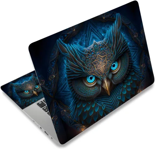 Miniatura 40 de Adhesivo para laptop de 12.1-15.6 pulgadas, calcomanía reutilizable universal de vinilo para laptop, protector de arte impermeable en color panal