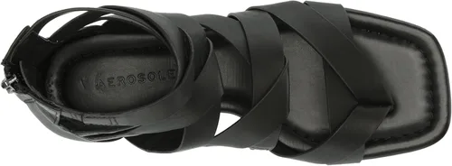 Miniatura 5 de Aerosoles Sandalias planas Harper para mujer, Cuero negro