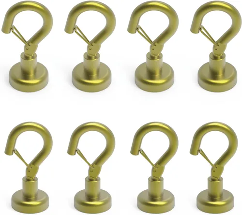 Miniatura 9 de Ant Mag Ganchos magnéticos negros resistentes con broche de presión de 22 libras, ganchos magnéticos fuertes, ideales para colgar en refrigerador