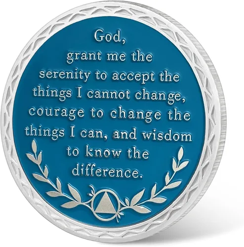 Miniatura 4 de Moneda de sobriedad de 11 meses – Monedas AA del árbol de la vida de mariposa de recuperación – Fichas AA de once meses y medallones – 1-40 chips