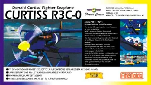 Miniatura 3 de Molde fino Curtiss R3C-0 Red Pig FG2 Modelo de plástico a escala 1/48 con estatua de Curtiss