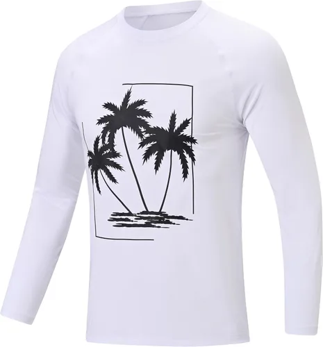 Miniatura 11 de Camisetas de natación de manga larga para hombres Rashguard UPF 50+ Camisa de protección solar UV Atlética Entrenamiento Correr Senderismo Camiseta
