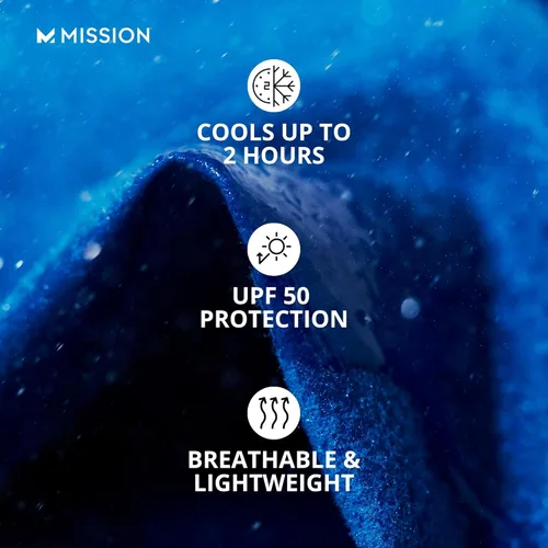 Miniatura 3 de MISSION Toalla refrescante original, microfibra suave y duradera, enfría hasta 2 horas, protección solar UPF 50, lavable a máquina