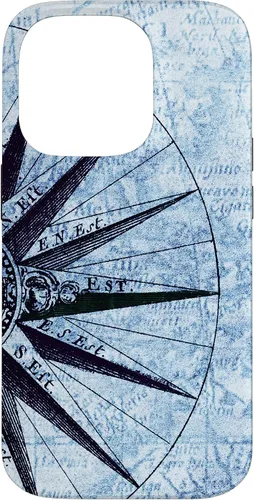 Miniatura 16 de Funda para iPhone 14 Plus con mapas náuticos, estilo vintage, diseño de mapas oceánicos, capitán de barco