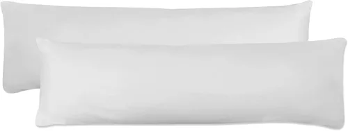 Miniatura 12 de Fresh Ideas Funda de almohada corporal de microfibra, 20 x 54 pulgadas, marfil, paquete de 2