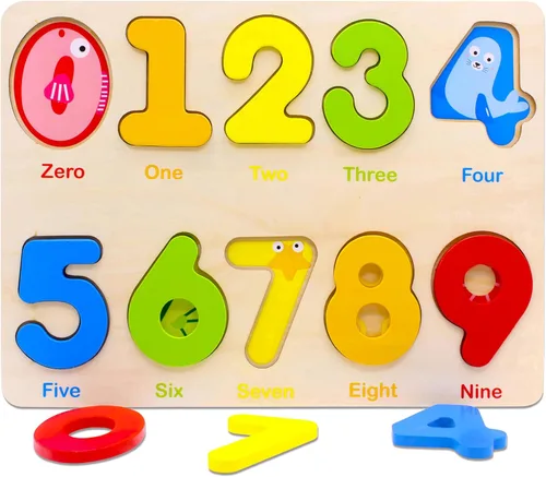 Miniatura 7 de You&Xi - Rompecabezas de madera para niños de 3 a 4 años de edad, rompecabezas preescolares de aprendizaje del alfabeto..