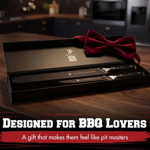Miniatura 7 de Kitchen perfection Juego de Tallado de BBQ para Carne - Cuchillo de Cortar Pechuga de 12" + Cuchillo de Deshuesar de 6" con Fundas - Súper Afilado