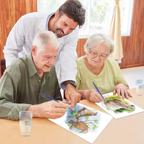 Miniatura 4 de ZOIIWA 24 piezas de productos de demencia para ancianos reutilizables para pintura al agua, juguetes de pintura al agua, recuerdos de granja