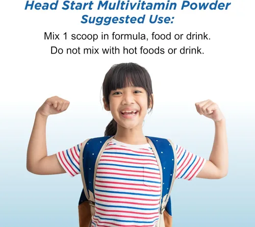 Miniatura 6 de Head Start Multivitamínico en polvo Nutrientes esenciales para niños en crecimiento, vitaminas B metiladas, fácil de mezclar, sin sabores