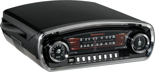 Miniatura 2 de Studebaker Tocadiscos de control de tono de 3 velocidades con receptor Bluetooth Radio estéreo AM/FM/ranura USB para reproducción de MP3/auriculares