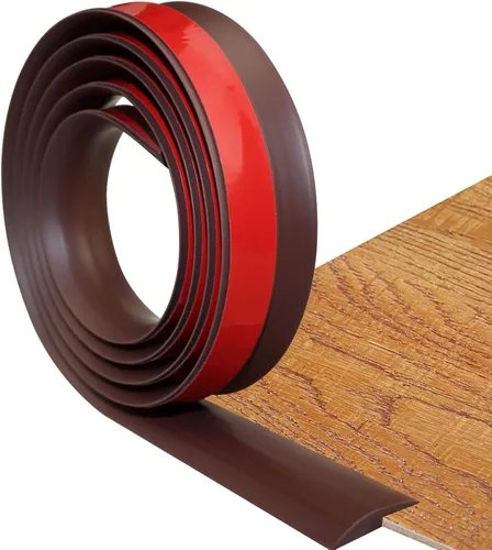 Miniatura 14 de Tira de transición de suelo autoadhesiva para alfombras y pisos, tira de borde de PVC para transición de umbral adecuada para umbral de altura Negro