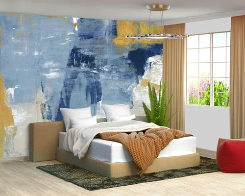 Miniatura 73 de Papel tapiz mural gris de Nueva York del Puente de Brooklyn, papel tapiz mural de paisaje urbano grande para sala de estar y dormitorio - 108"x75