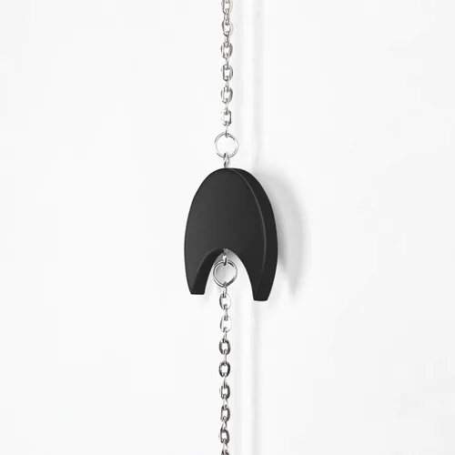 Miniatura 7 de Arte de pared de fase lunar – Fases lunares para colgar en la pared con cadenas de metal para dormitorio, oficina, guardería, ventana, adornos