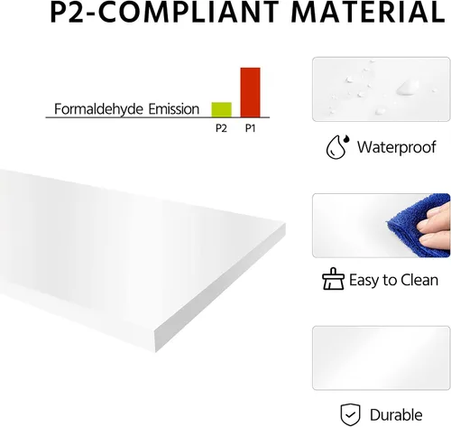 Miniatura 8 de Yaheetech Mesita de noche con 3 cajones, mesita de noche de madera de 3 cajones con patas de madera maciza, armario mesita de noche organizador