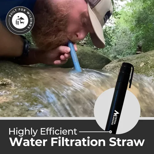 Miniatura 2 de Sierra Madre - Filtro de agua portátil con pajita – 1000 litros de filtración de agua para senderismo, camping, viajes - Ideal para hidratación