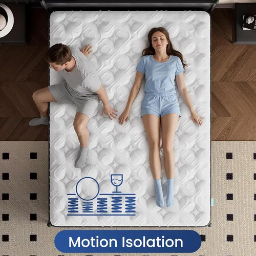 Miniatura 7 de BedStory Colchón firme Queen de 12 pulgadas, colchón híbrido con soporte lumbar extra, cama de sueño profundo en una caja, prueba de 365 noches, sin