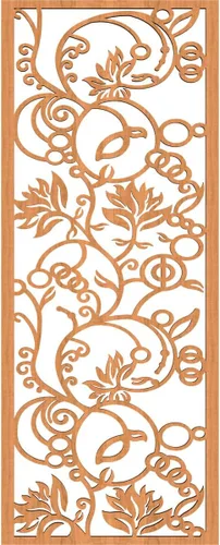 Miniatura 4 de Caspian Paneles de pared de madera con calado decorativo perforado, 9 3/8 pulgadas de ancho x 24 3/8 pulgadas de alto x 1/4 de alto, cereza