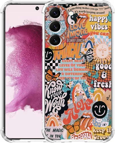 Miniatura 32 de Funda estética de collage para Samsung Galaxy S23 Ultra, patrón de citas positivas, funda de TPU suave de moda compatible con Galaxy S23 Ultra