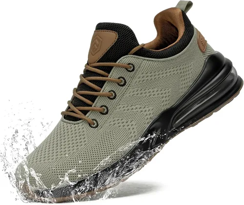 Miniatura 7 de LARNMERN Zapatillas de trabajo antideslizantes para hombre, resistentes al agua, para servicio de alimentos, zapatos trabajo antideslizantes