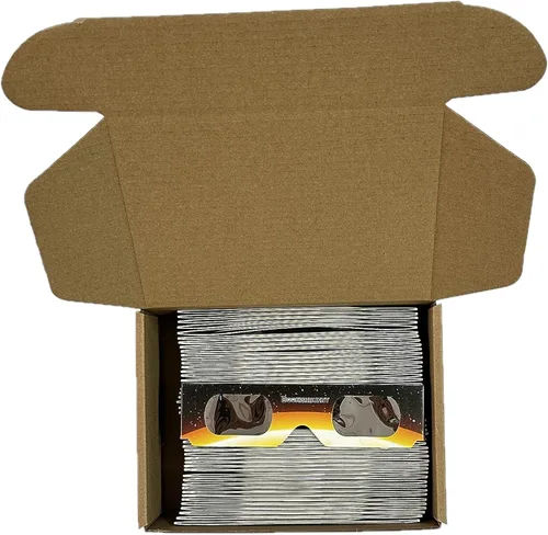 Miniatura 3 de Bookishbunny 50 pares solares de los espectadores del eclipse de las gafas de papel de la visión del sol ISO certificó diversos patrones