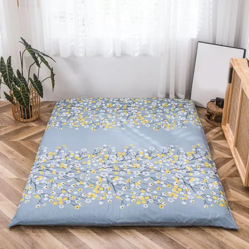 Funda de colchón de futón con cremallera, 100% algodón, para colchón de futón tradicional Shikibuton, suave lavable a máquina, flor 1, Flower1