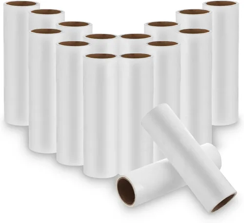 Paquete económico de 16 rollos extra pegajosos de 6.3 pulgadas de ancho, repuestos de rodillos adhesivos para pelo de mascotas para suelo, sofá,