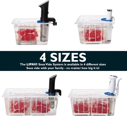 Miniatura 5 de LIPAVI Sistema Sous Vide Modelo NXC15-UNIR - con contenedor C15, estante N15X y una tapa universal - se adapta a prácticamente cualquier máquina