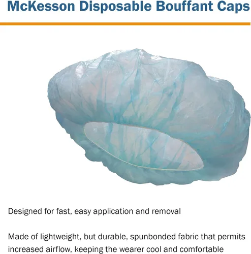 Miniatura 4 de McKesson Tapa Bouffant 500 por estuche 40171100, Azul