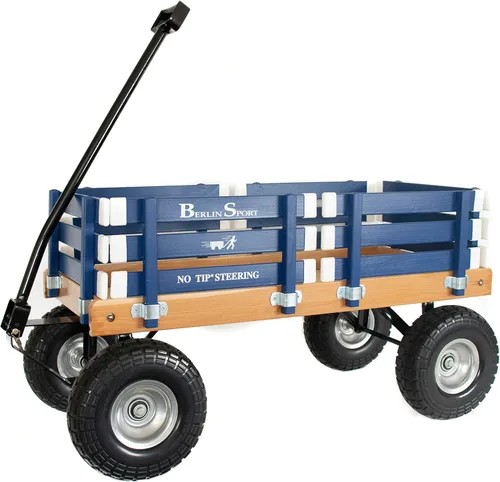 Carreta Deportiva Berlin Flyer - Modelo F410 - Fabricada por Amish en Ohio, EE. UU. - Neumáticos antipinchazos de 10 pulgadas (Azul)
