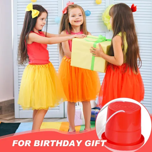 Miniatura 6 de Meooeck 2 pares de zancos para caminar, cubo de equilibrio, zancos de plástico grueso con cuerda ajustable para coordinación de equilibrio de niños