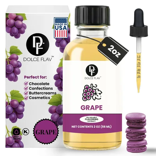 Miniatura 10 de Dolce Flav Extracto de Frambuesa – 2 onzas de saborizante concentrado de frambuesa soluble en aceite, kosher, sin azúcar, para chocolates, caramelos