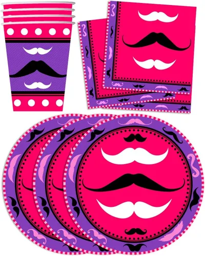 Miniatura 10 de Suministros para fiestas de spa para niñas - Kit de fiesta de pijamas para 16 El juego de vajilla incluye platos, servilletas y tazas